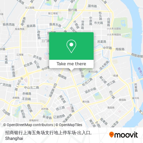 招商银行上海五角场支行地上停车场-出入口 map