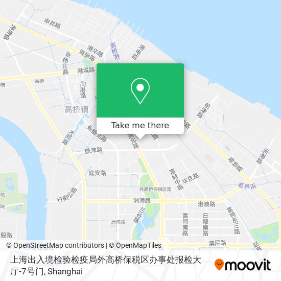 上海出入境检验检疫局外高桥保税区办事处报检大厅-7号门 map