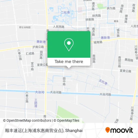 顺丰速运(上海浦东惠南营业点) map