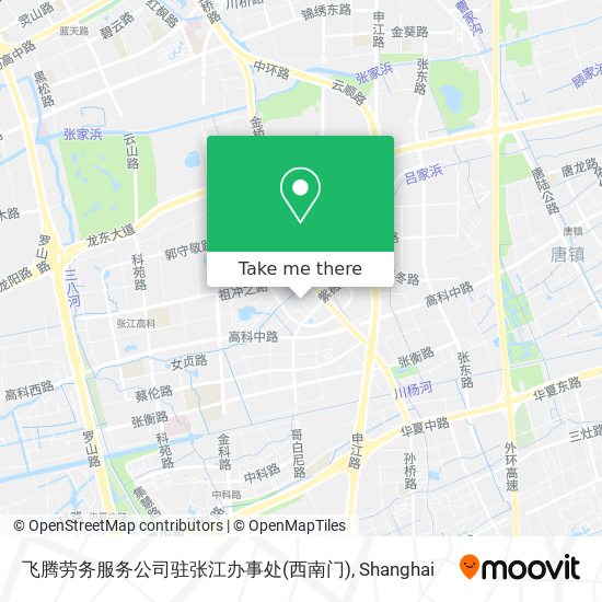 飞腾劳务服务公司驻张江办事处(西南门) map