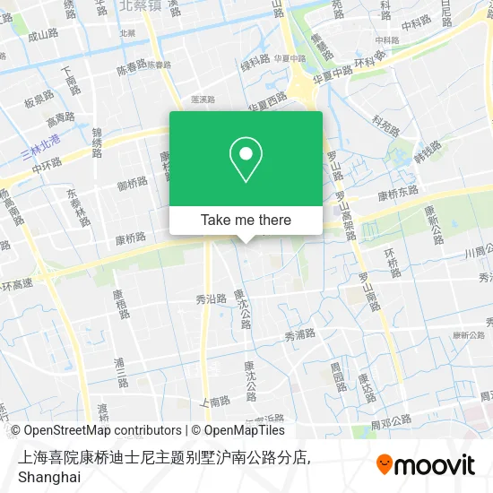 上海喜院康桥迪士尼主题别墅沪南公路分店 map