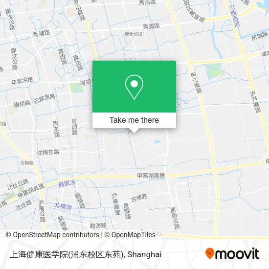 上海健康医学院(浦东校区东苑) map