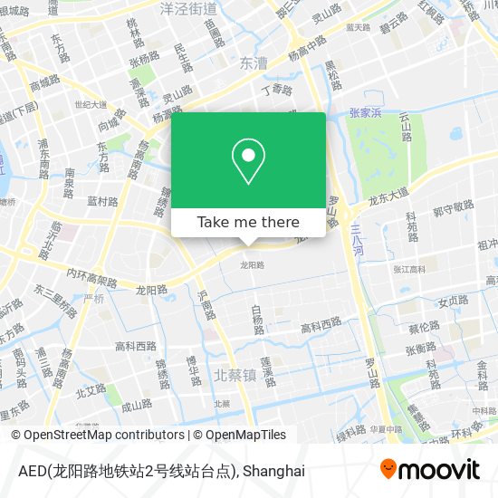 AED(龙阳路地铁站2号线站台点) map