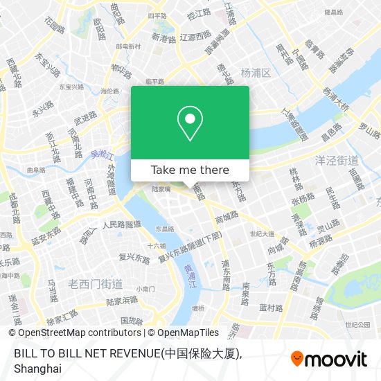 BILL TO BILL NET REVENUE(中国保险大厦) map