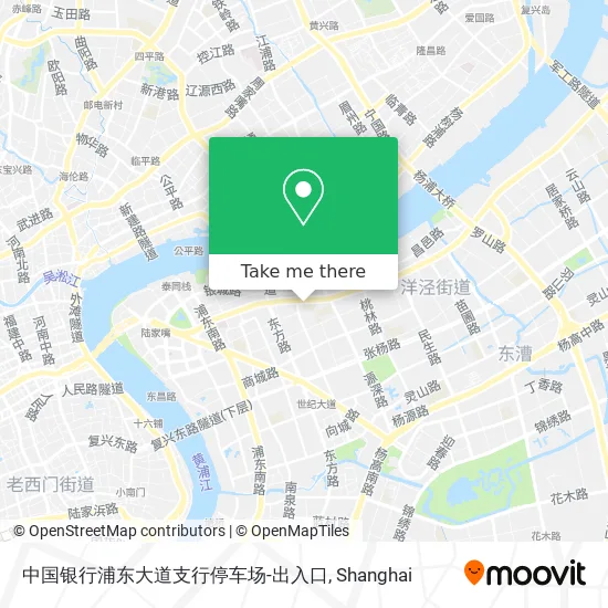中国银行浦东大道支行停车场-出入口 map