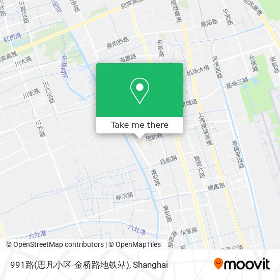991路(思凡小区-金桥路地铁站) map