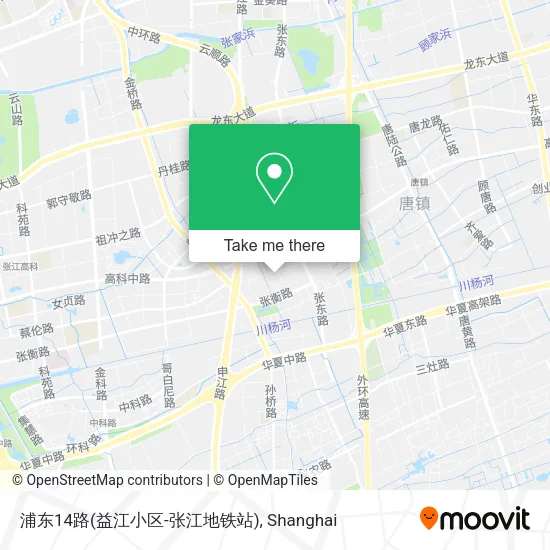 浦东14路(益江小区-张江地铁站) map