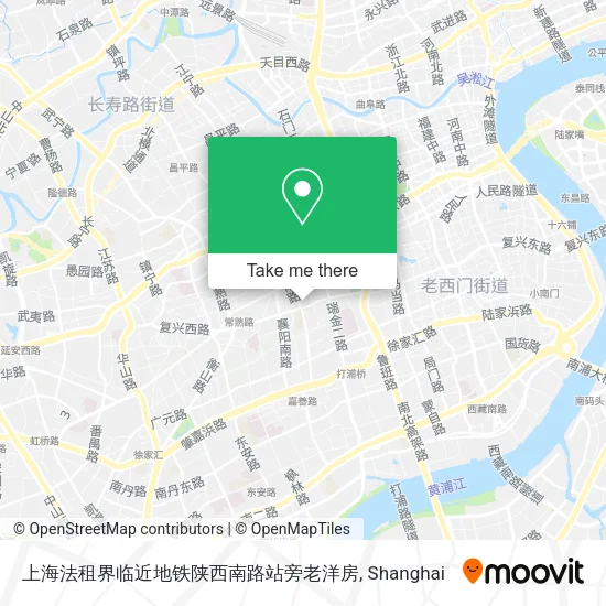 上海法租界临近地铁陕西南路站旁老洋房 map