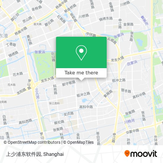上少浦东软件园 map