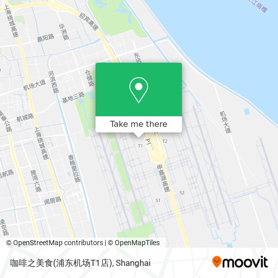 咖啡之美食(浦东机场T1店) map