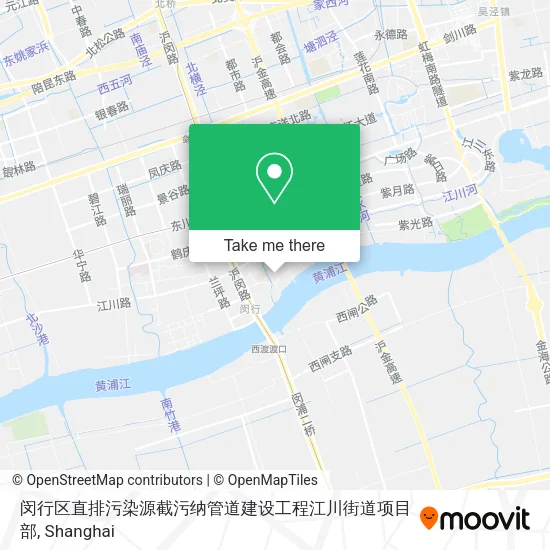 闵行区直排污染源截污纳管道建设工程江川街道项目部 map