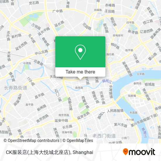 CK服装店(上海大悦城北座店) map