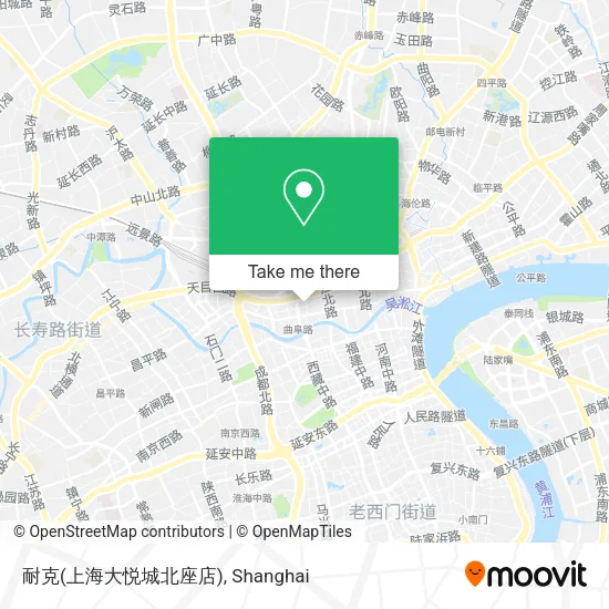 耐克(上海大悦城北座店) map