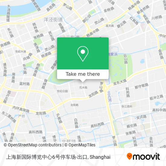 上海新国际博览中心6号停车场-出口 map