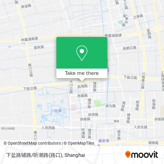 下盐路辅路/听潮路(路口) map