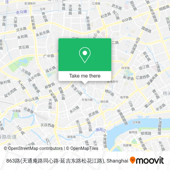 863路(天通庵路同心路-延吉东路松花江路) map