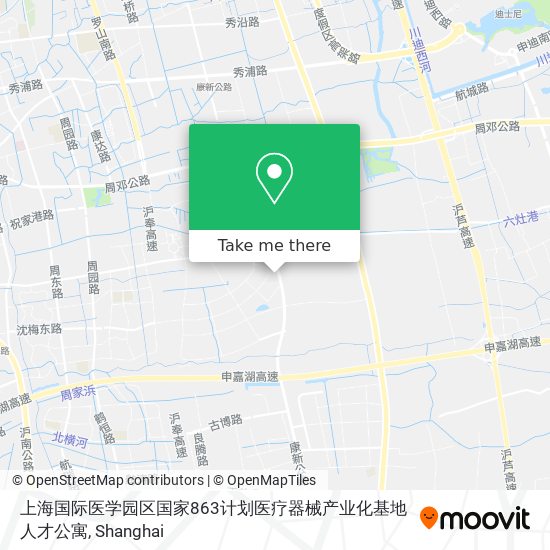 上海国际医学园区国家863计划医疗器械产业化基地人才公寓 map