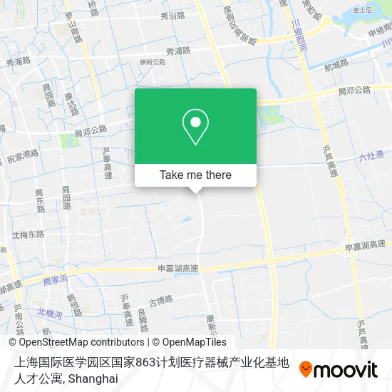 上海国际医学园区国家863计划医疗器械产业化基地人才公寓 map