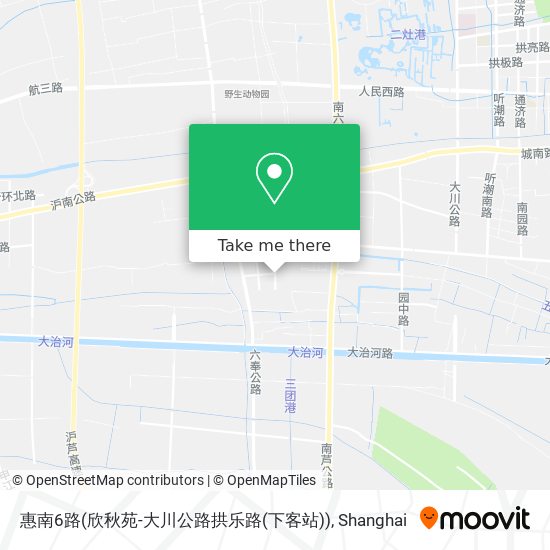 惠南6路(欣秋苑-大川公路拱乐路(下客站)) map