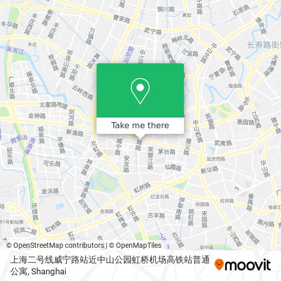 上海二号线威宁路站近中山公园虹桥机场高铁站普通公寓 map