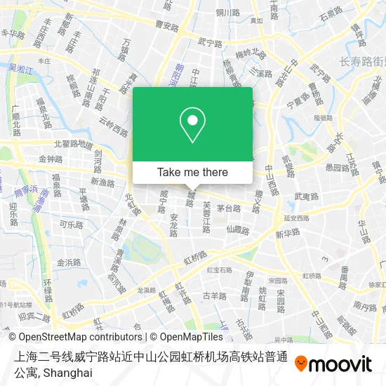 上海二号线威宁路站近中山公园虹桥机场高铁站普通公寓 map