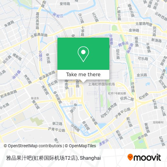 雅品果汁吧(虹桥国际机场T2店) map
