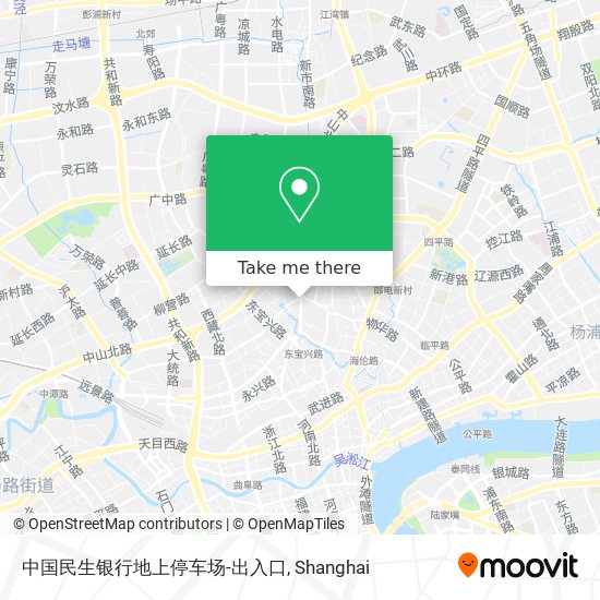 中国民生银行地上停车场-出入口 map