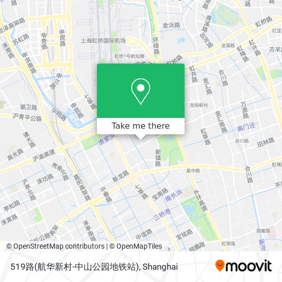 519路(航华新村-中山公园地铁站) map