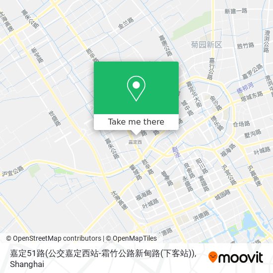 嘉定51路(公交嘉定西站-霜竹公路新甸路(下客站)) map