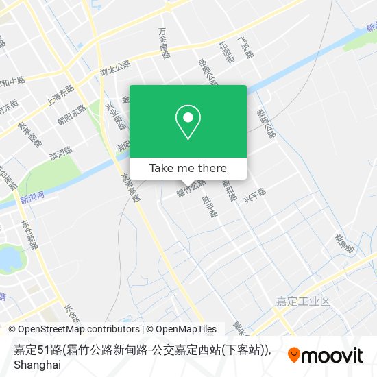 嘉定51路(霜竹公路新甸路-公交嘉定西站(下客站)) map