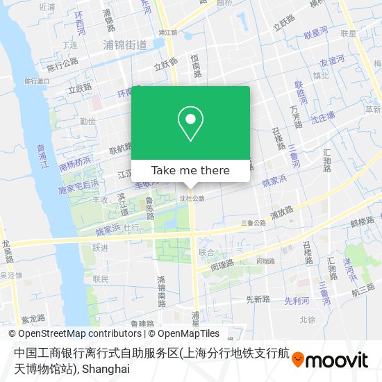 中国工商银行离行式自助服务区(上海分行地铁支行航天博物馆站) map
