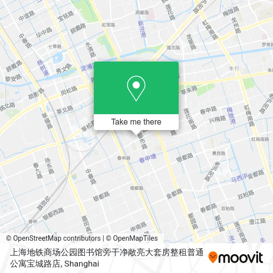 上海地铁商场公园图书馆旁干净敞亮大套房整租普通公寓宝城路店 map