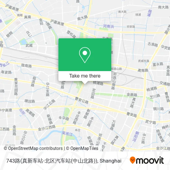 743路(真新车站-北区汽车站(中山北路)) map