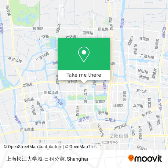 上海松江大学城-日租公寓 map