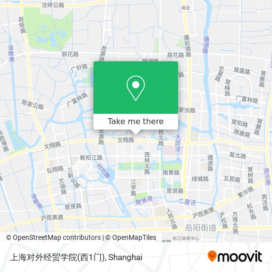 上海对外经贸学院(西1门) map