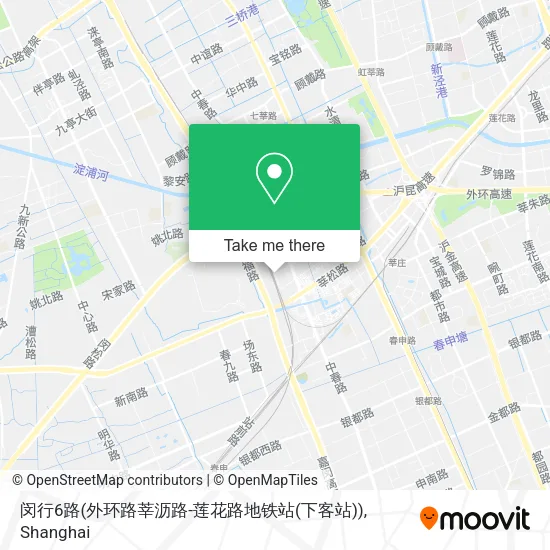 闵行6路(外环路莘沥路-莲花路地铁站(下客站)) map