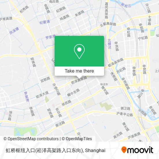 虹桥枢纽入口(崧泽高架路入口东向) map