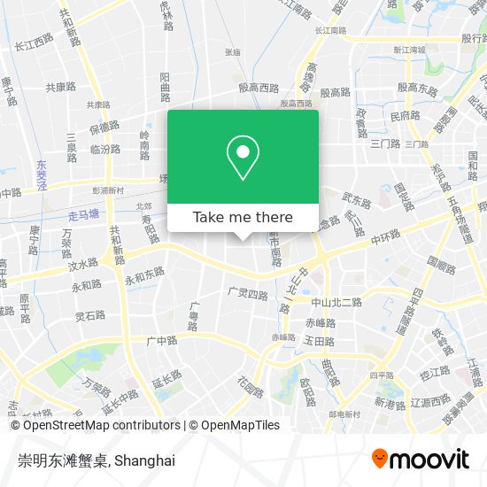 崇明东滩蟹桌 map