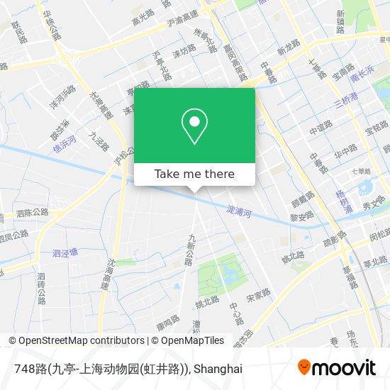 748路(九亭-上海动物园(虹井路)) map