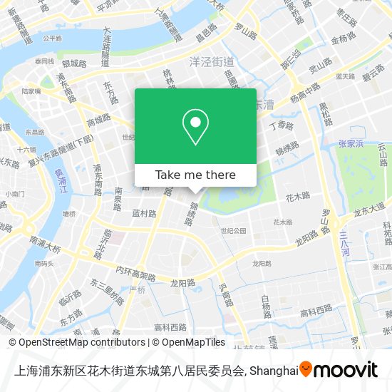 上海浦东新区花木街道东城第八居民委员会 map