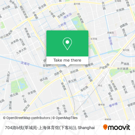 704路b线(莘城苑-上海体育馆(下客站)) map