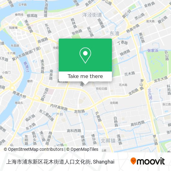 上海市浦东新区花木街道人口文化街 map