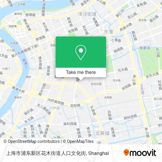 上海市浦东新区花木街道人口文化街 map