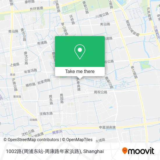 1002路(周浦东站-周康路年家浜路) map