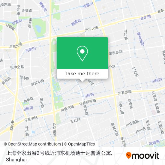 上海全家出游2号线近浦东机场迪士尼普通公寓 map