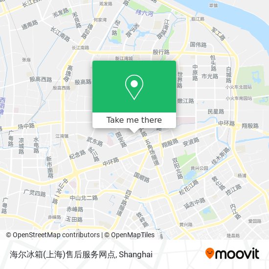 海尔冰箱(上海)售后服务网点 map