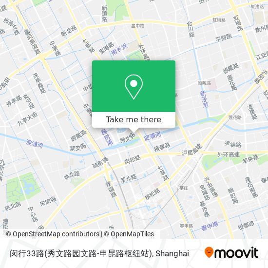 闵行33路(秀文路园文路-申昆路枢纽站) map