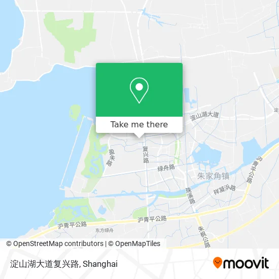 淀山湖大道复兴路 map