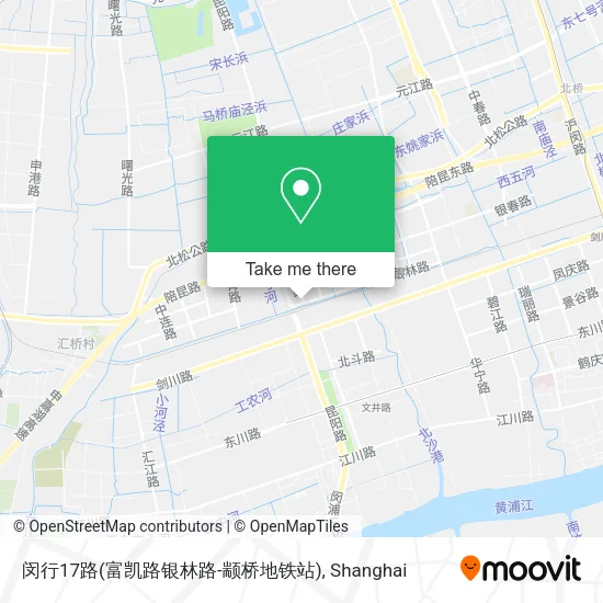 闵行17路(富凯路银林路-颛桥地铁站) map