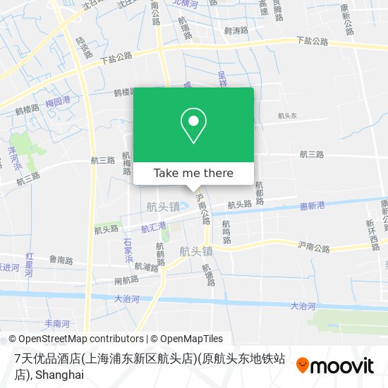 7天优品酒店(上海浦东新区航头店)(原航头东地铁站店) map